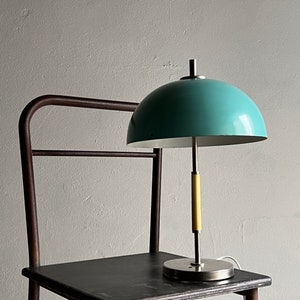 Industrial Blue Metal Desk Lamp/USSR/Vintage image 7