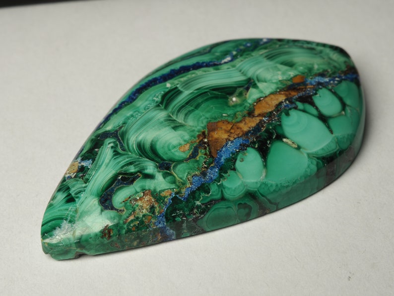 Peruvian Azurite Malachite Designer Cabochon Loose Gemstone C0145