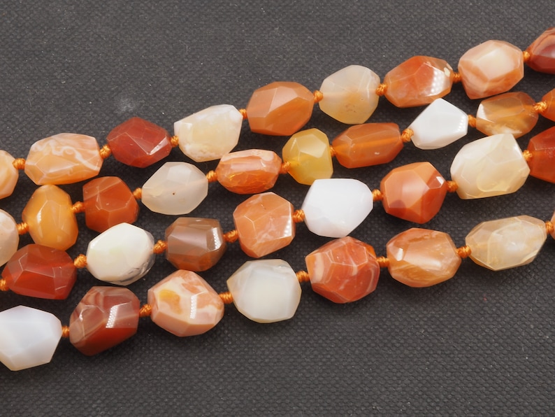 Mexican fire opal free form bead strand 16 inch S0025