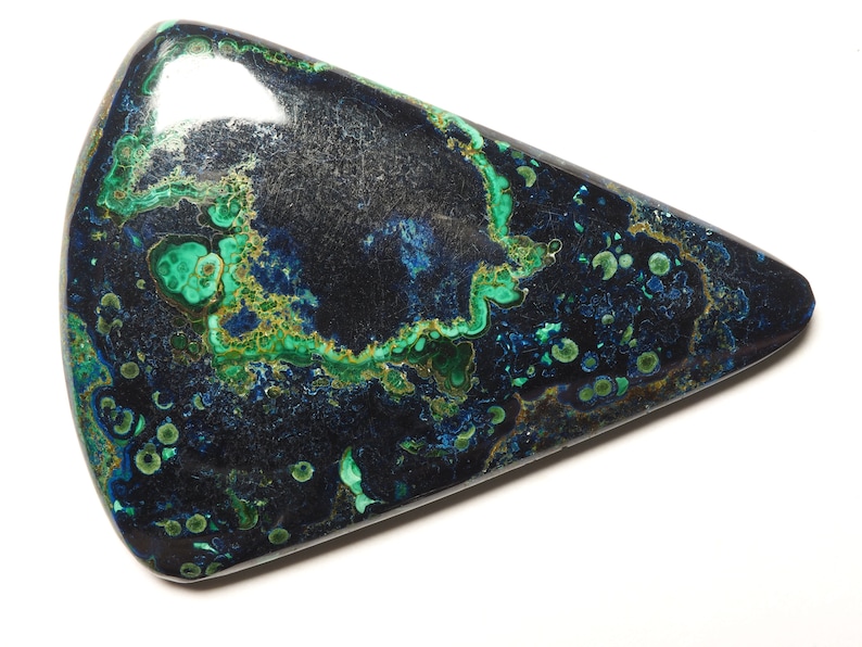 Peruvian Azurite Malachite Designer Cabochon Loose Gemstone C0153