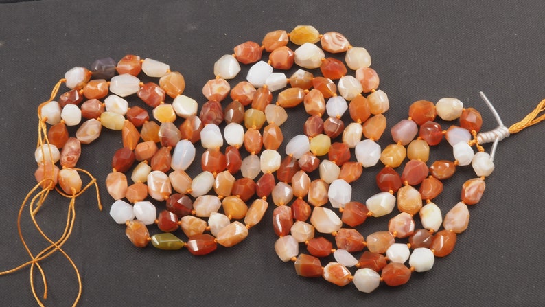 Mexican fire opal free form bead strand 16 inch S0025