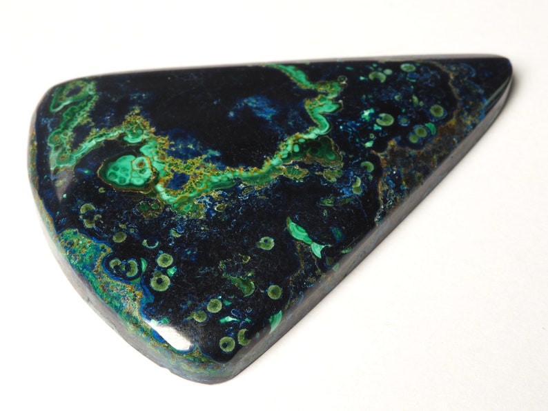 Peruvian Azurite Malachite Designer Cabochon Loose Gemstone C0153