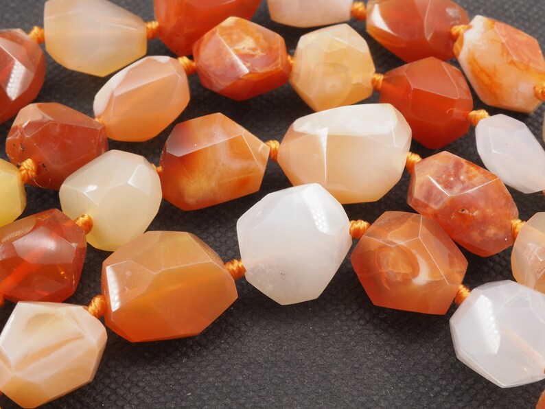 Mexican fire opal free form bead strand 16 inch S0025