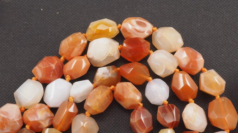 Mexican fire opal free form bead strand 16 inch S0025