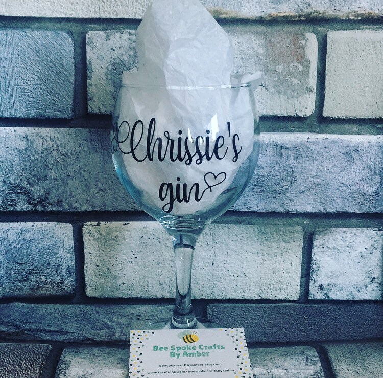 Personalised Gin Glass Etsy