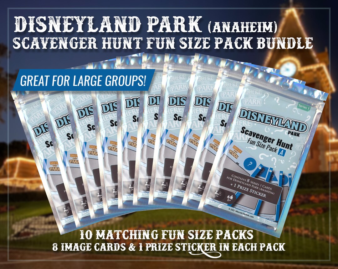 Disneyland Scavenger Hunt Bundle, Theme Park Treasure Hunt, Disney