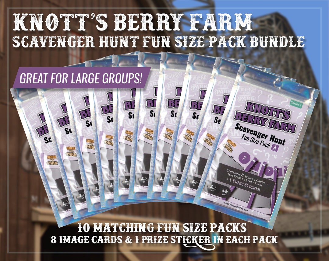 Knotts Berry Farm Scavenger Hunt Bundle, Theme Park Treasure Hunt