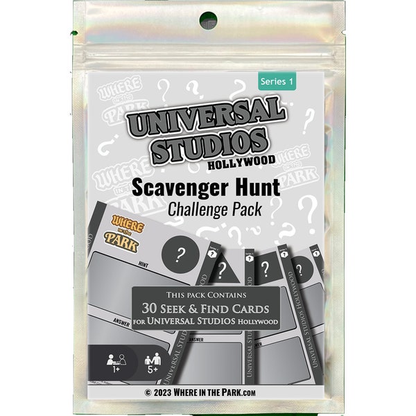 Universal Studios Hollywood Scavenger Hunt Game, Theme Park Treasure Hunt, Annual Passholder Gifts, Theme Park Presents