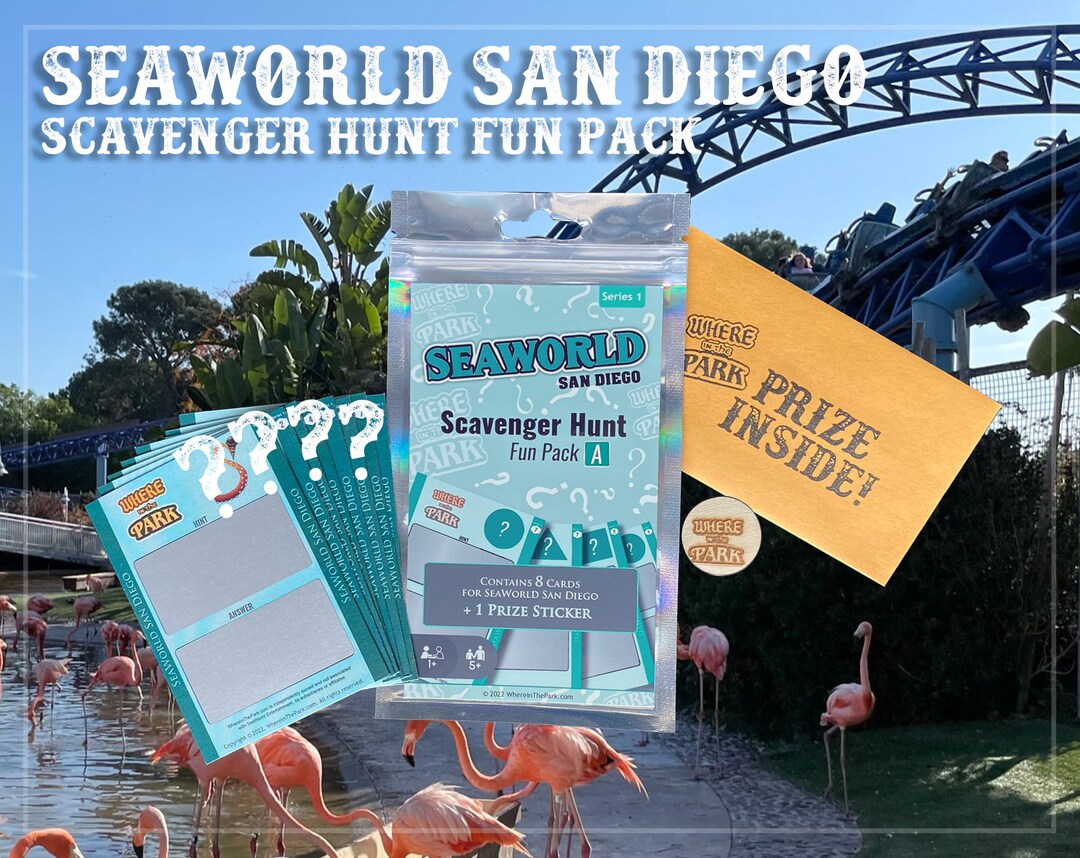 Seaworld San Diego Scavenger Hunt Game Annual Passholder Etsy