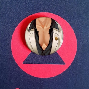 Like a Dragon Tiddies Pin - Nishiki 1&quot; button (FREE UK SHIPPING)