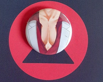 Like a Dragon Tiddies Pin - Kiryu 1" button (FREE UK SHIPPING)