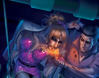 Post-Fight Playtime Art Print, Like A Dragon, Yakuza, Gloss Stock
