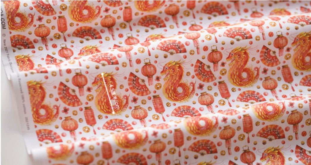 100% Cotton Fabric 2023 Chinese New Year Lunar New Year - Etsy Australia