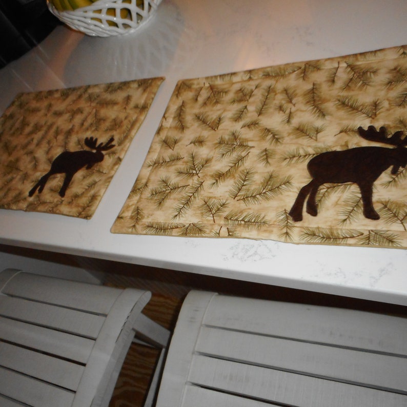 Moose Placematsset of 2 Etsy