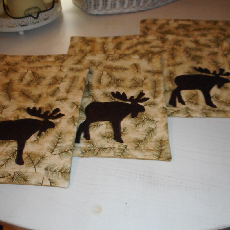 Moose Placematsset of 2 Etsy