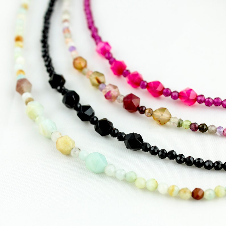 Hesse necklace \u00b7 Minimalist necklace \u00b7 Long necklace \u00b7 Stone necklace