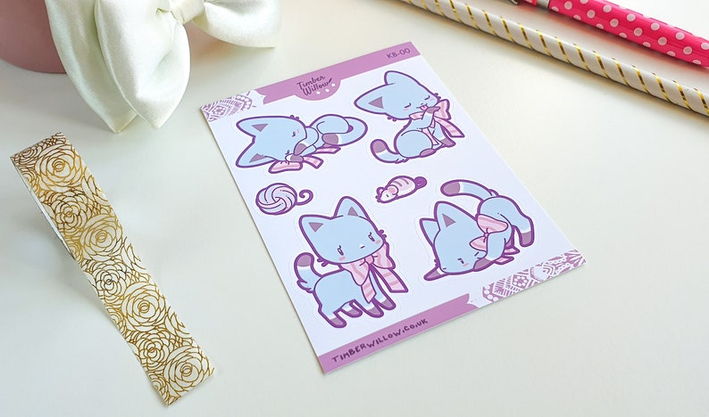 Kawaii KittyBelle Planner Sticker Sheet KB-00