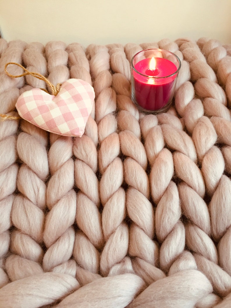 Powder Blush Blanket Merino Wool Blanket 23 Microns Felted Etsy UK