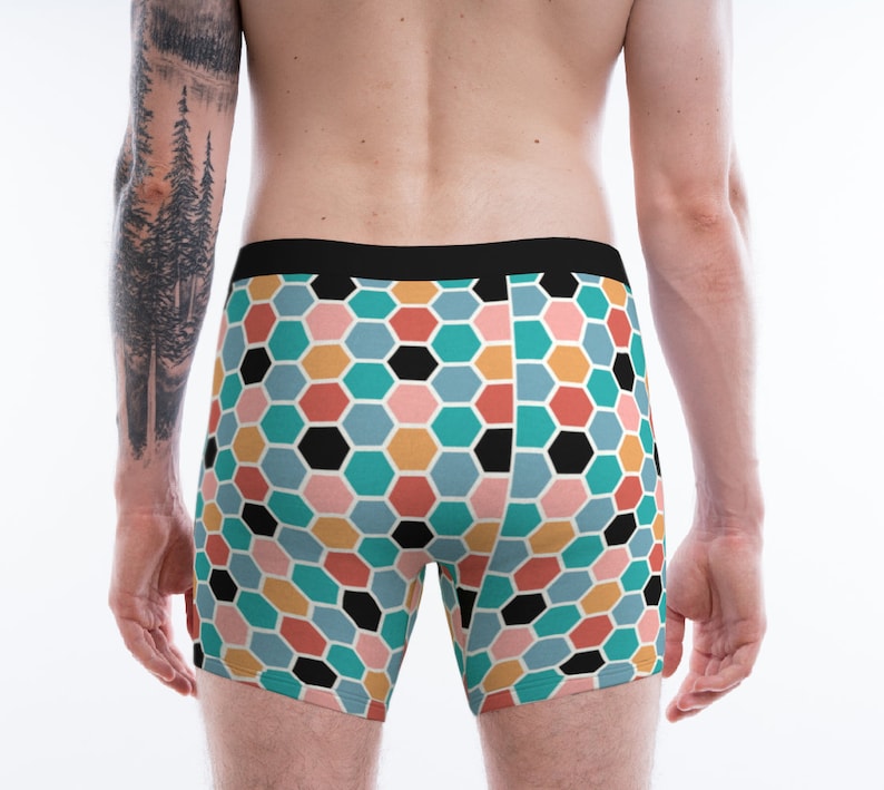 Men/'s Clothing Men/'s Undergarments Colorful HoneyComb Pattern Men/'s Briefs| Men/'s Briefs Pattern Briefs