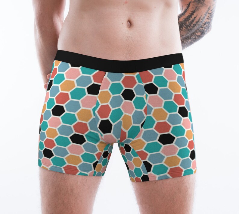 Men/'s Clothing Men/'s Undergarments Colorful HoneyComb Pattern Men/'s Briefs| Men/'s Briefs Pattern Briefs