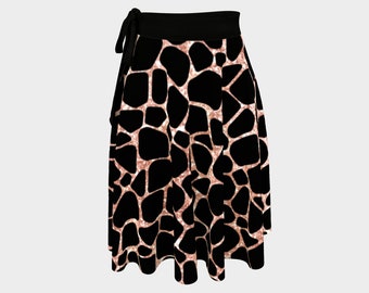 Printed Jersey Skirt - Embossed Leopard