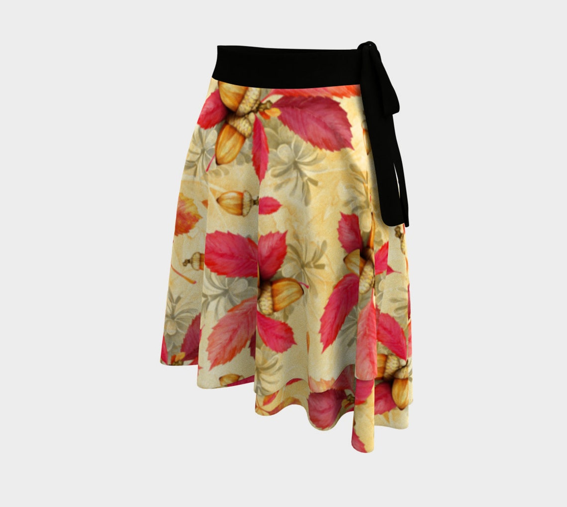 Autumn Leaves Wrap Skirt Wrap Around Skirt Women's Etsy