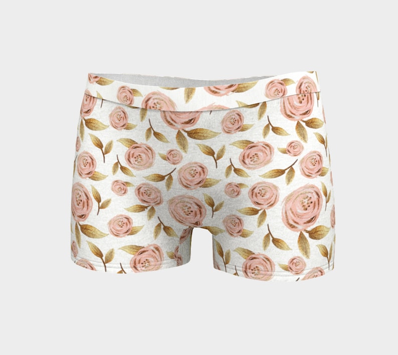 Pink and Gold Bloom Boy Shorts