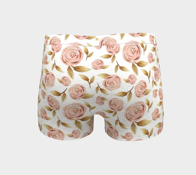 Pink and Gold Bloom Boy Shorts