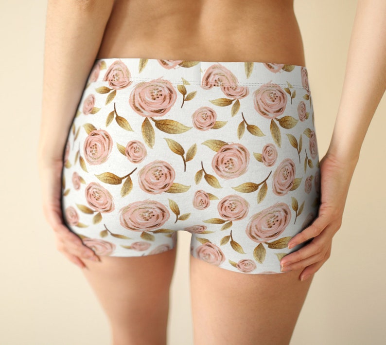 Pink and Gold Bloom Boy Shorts