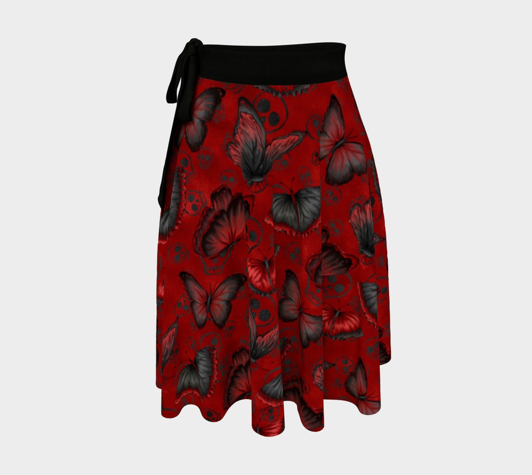 Dark Butterfly Skirt Grunge Butterfly Pattern Butterfly Etsy