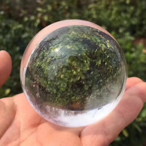 Flawless 100% Natural Clear Rock Quartz Crystal Sphere Ball Healing Hand made ball 2.55“