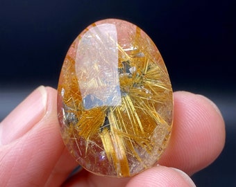 Natural Golden Rutilated  Quartz Crystal pendant Clear crystal Pendant Healing crystal, Crystal Gift lovely crystal  27.3g