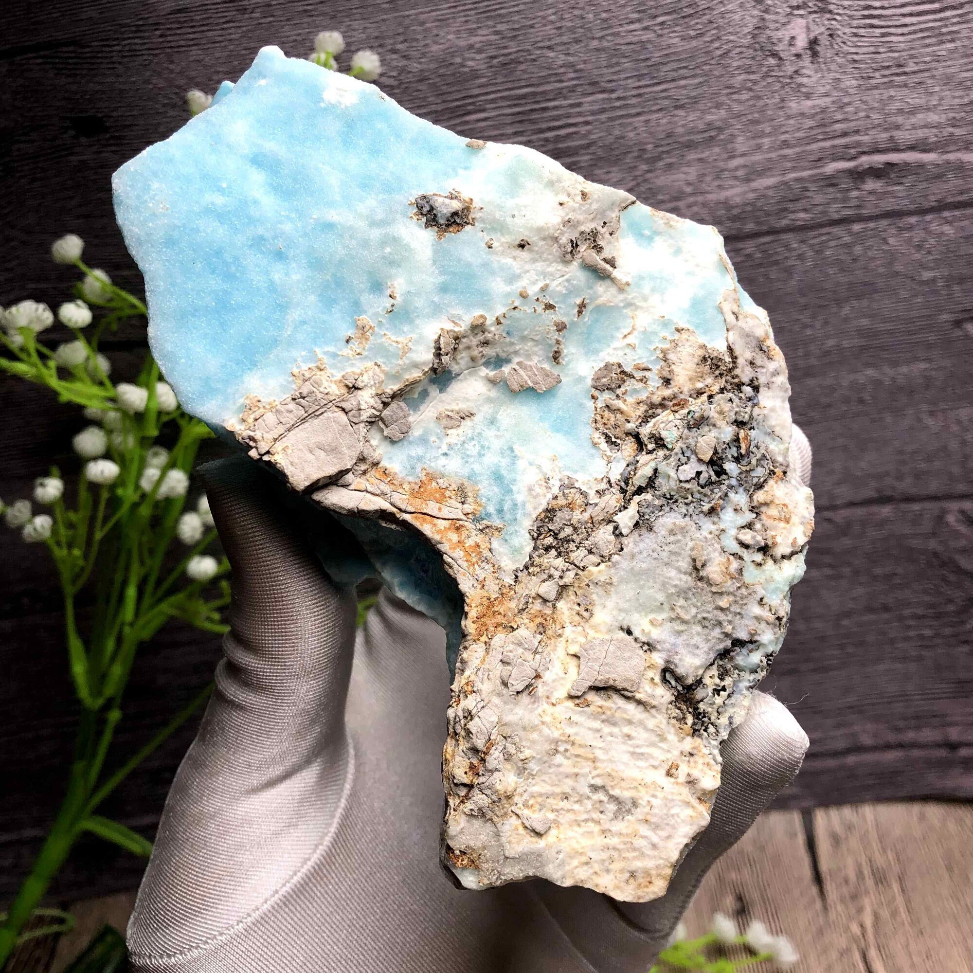 Large Natural Blue Aragonite Crystal Rough Mineral Specimen Etsy UK