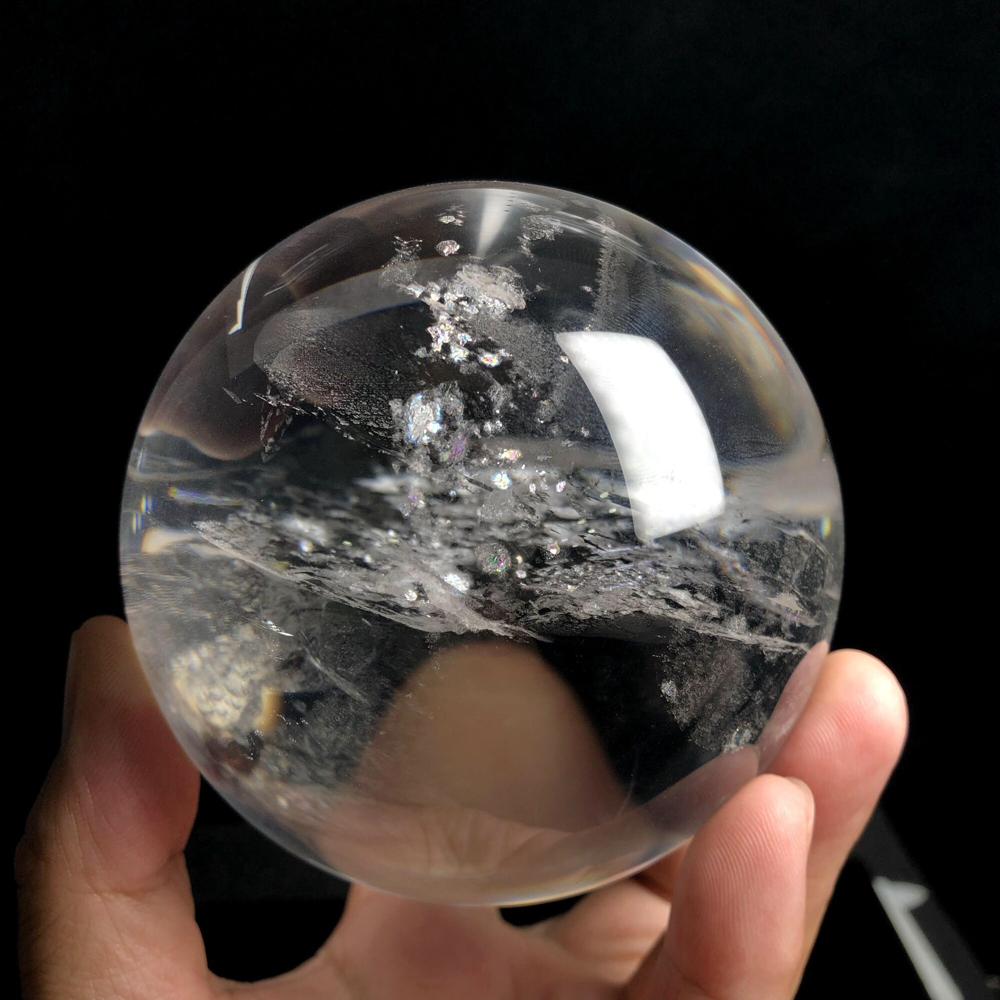 4.0 Natural large crystal ball Clear Quartz Crystal Etsy