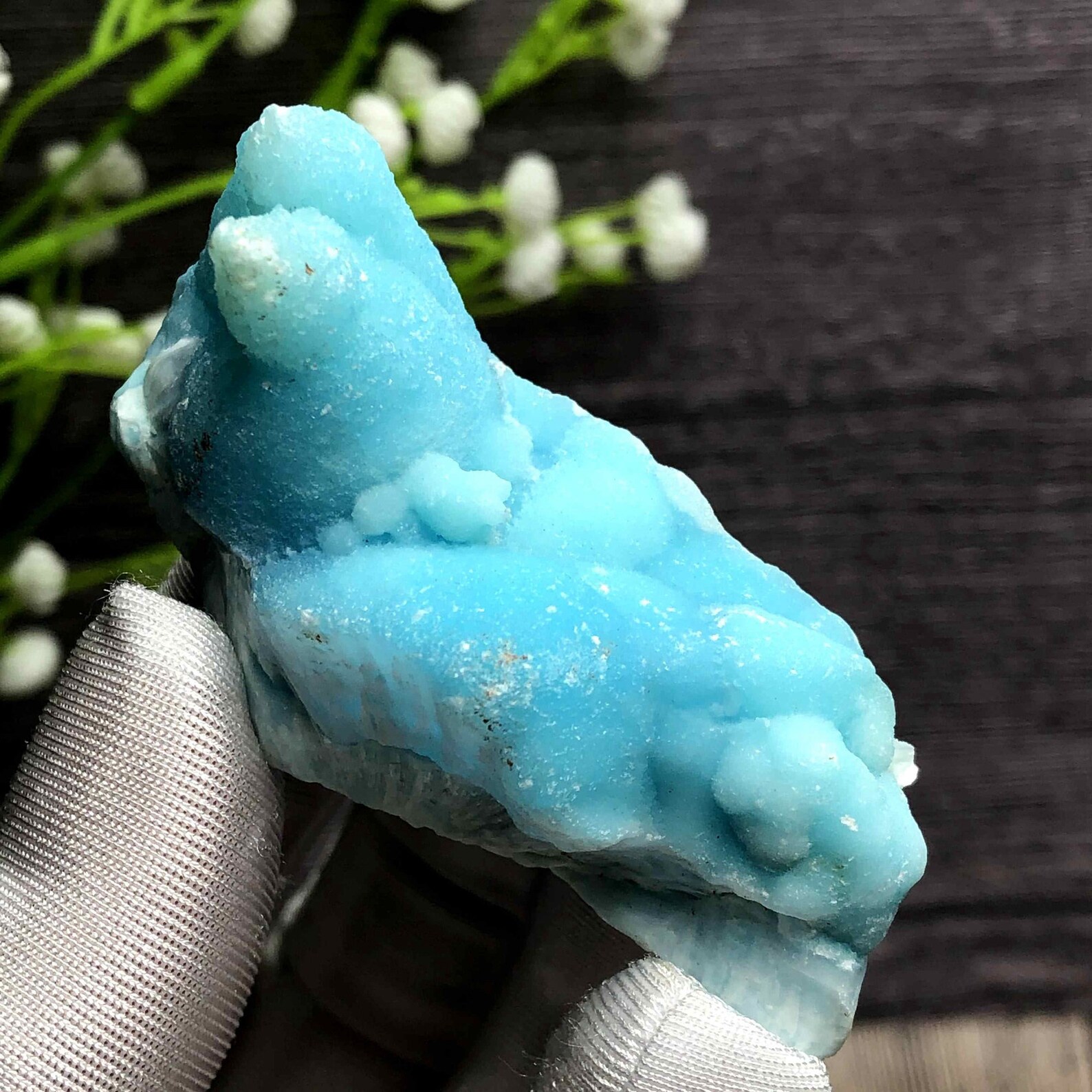 Natural Blue Aragonite Crystal Rough Mineral Specimen 68.6 Etsy