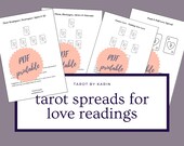 Love Spread Templates for Tarot & Oracle Card Readings | Tarot Reading Templates for Beginners | A4 + US Letter Sized PDF Printable