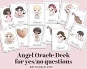 Angel Oracle Deck for Yes/No Questions - 20 Oracle Cards | PDF Printable | Digital Download | A4 & US Letter Version