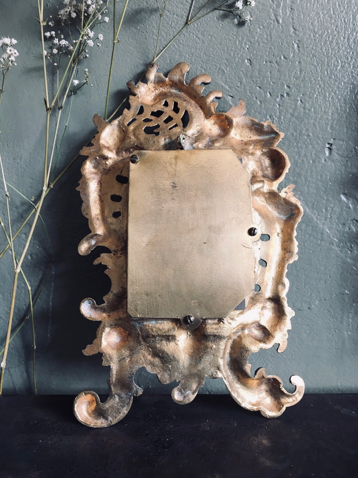 Ancient mirror very rare in solid gilded bronze circa 1800 Etsy