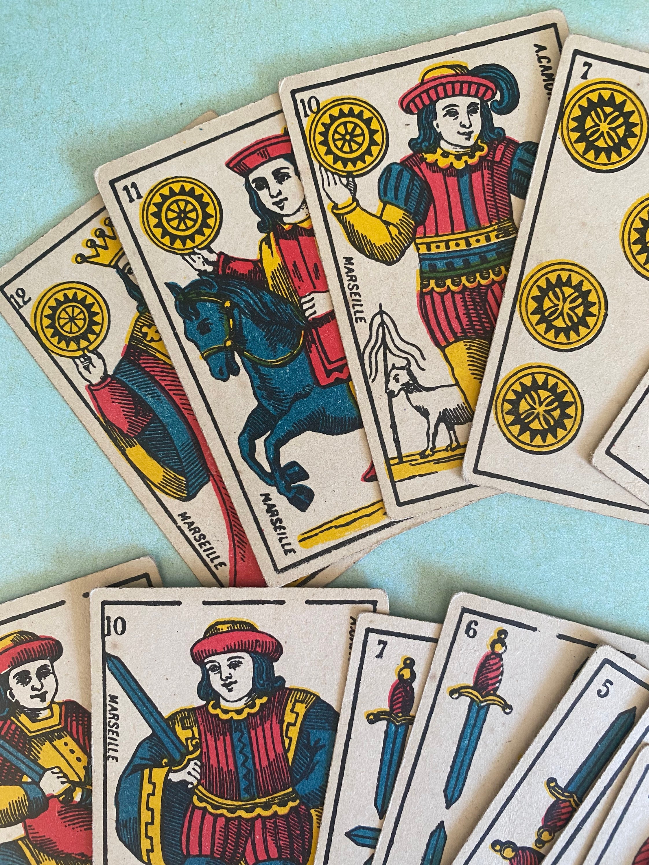 Jeu de Cartes à Portraits Espagnols Dit Baraja Española, 40 Anciennes Camoin Marseille. Datent Du To