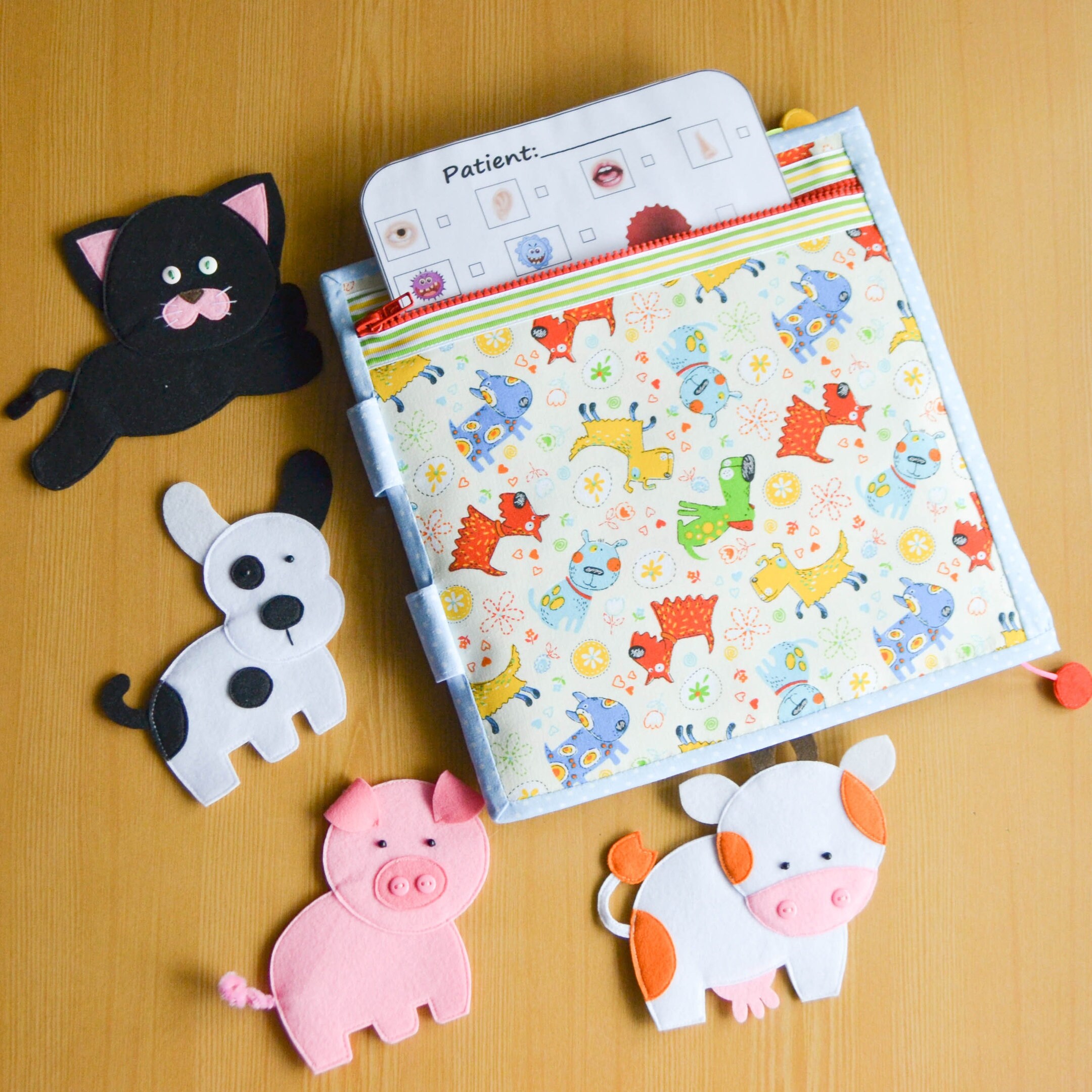 Quiet Book Kit Felt Medical Learning Set Toy Doctor Kit Soft Etsy UK