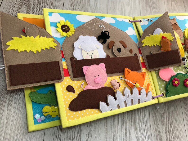 FARM Quiet Book Pattern DIY Busy Book Pdf Pattern Felt