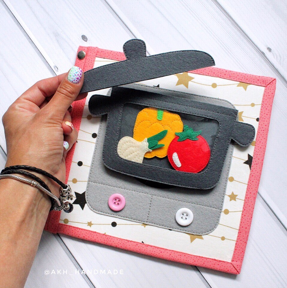 KITCHEN Quiet Book and Felt Doll PDF PATTERNS for Toddlers Etsy