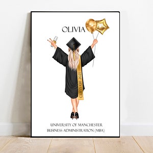 Personalised Graduation gift for her,Girl graduation gift ideas,Graduation gift for daughter,for sister,Graduation portrait,Graduation print