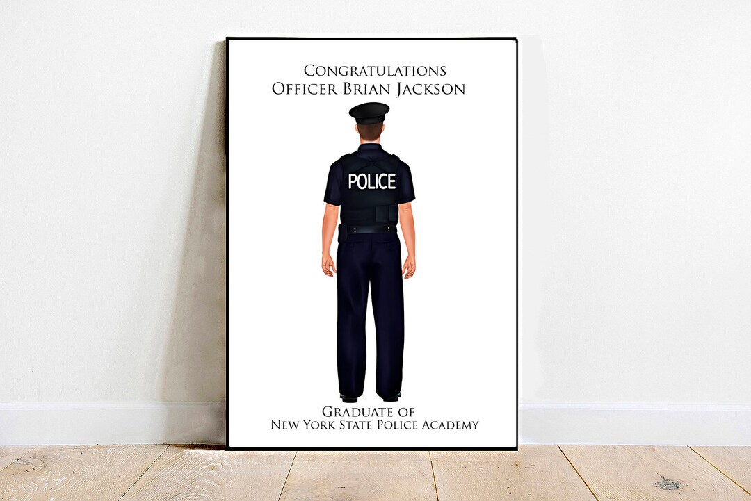 Personalized Police Graduation Print: Retirement Gift, Police Officer ...