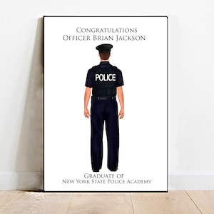 Regalo de graduado de policía, regalo de jubilación de policía, impresión de policía, impresión de regalo de mujer policía, policía y perro, regalo de policía estudiante, regalo para esposo