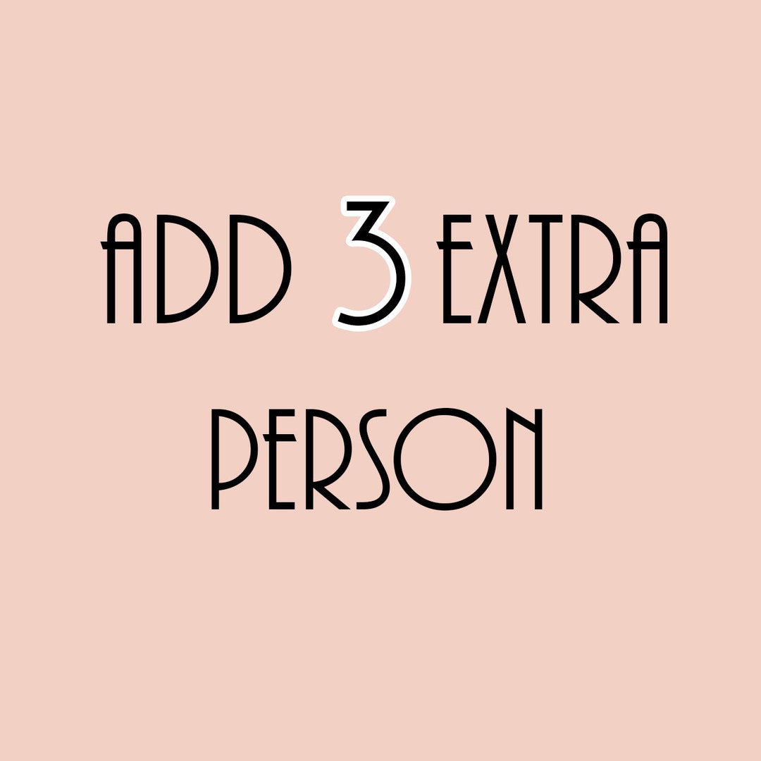 Add 3 Extra Person for Digital Portrait Etsy