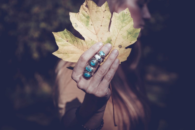 Campitos Turquoise and Sterling Silver Stacker Ring