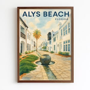 Alys Beach Florida Print – Elegant 30A Travel Art
