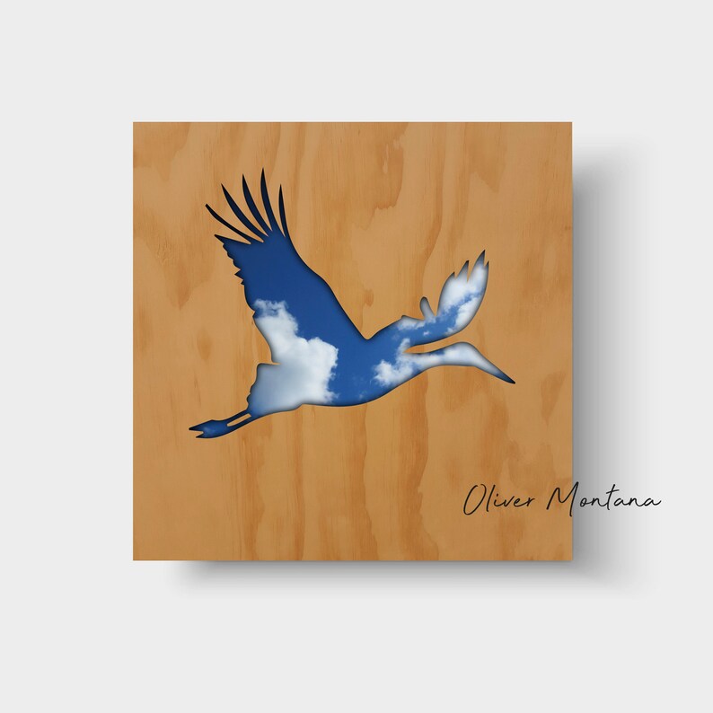 Stork Wildlife Graphic by Oliver Montana
