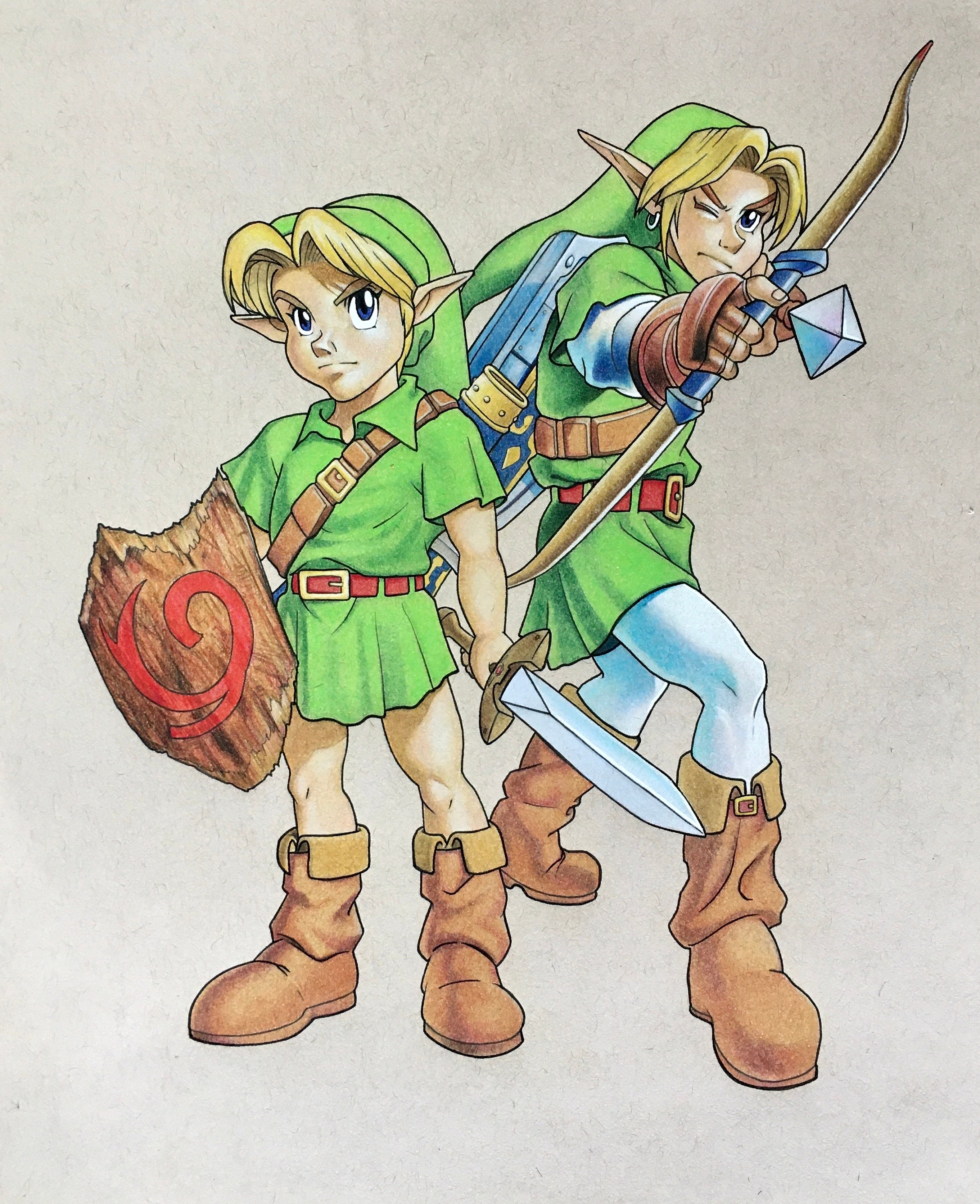 THE LEGEND OF ZELDA OCARINA OF TIME - YOUNG LINK TO ADULT LINK IN